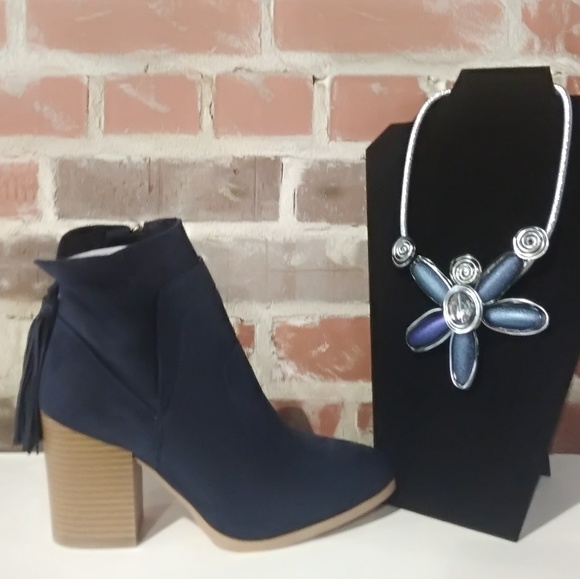 Shoes - Navy bootie Shoes - Navy bootie